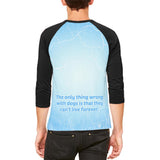 Poodle Live Forever Mens Raglan T Shirt