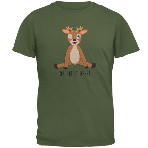 Oh Hello Deer Funny Pun Mens T Shirt