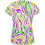 Mardi Gras Zebra Stripes Costume All Over Womens T Shirt