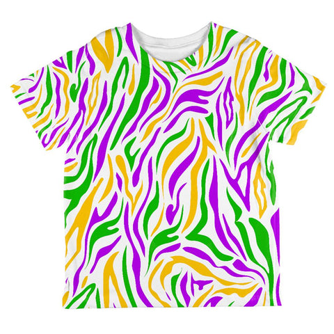 Mardi Gras Zebra Stripes Costume All Over Toddler T Shirt