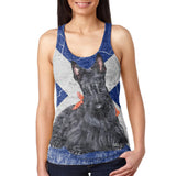 Scottish Terrier Live Forever Juniors Burnout Racerback Tank Top