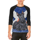 Scottish Terrier Live Forever Mens Raglan T Shirt