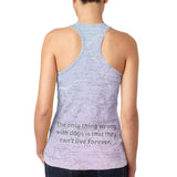 Yorkshire Terrier Live Forever Juniors Burnout Racerback Tank Top