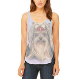 Yorkshire Terrier Live Forever Juniors Flowy Side Slit Tank Top