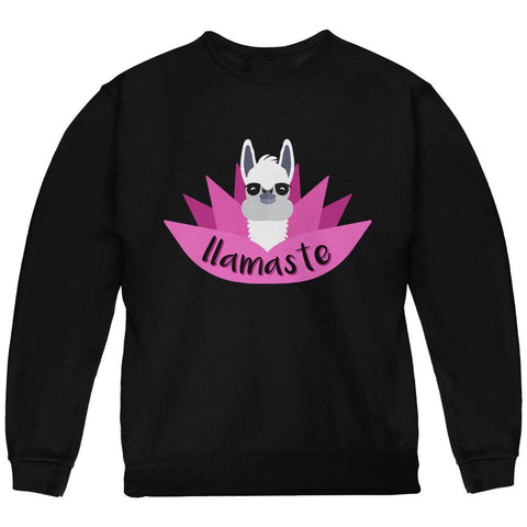 Funny Llamaste Yoga Llama Namaste Youth Sweatshirt