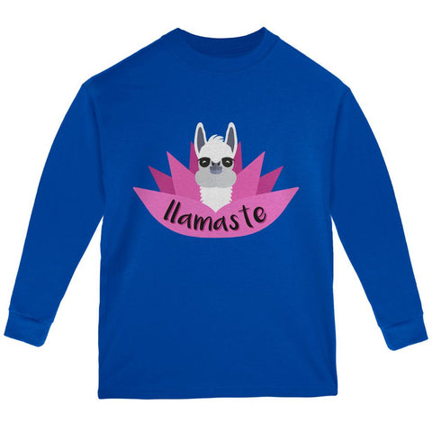 Funny Llamaste Yoga Llama Namaste Youth Long Sleeve T Shirt