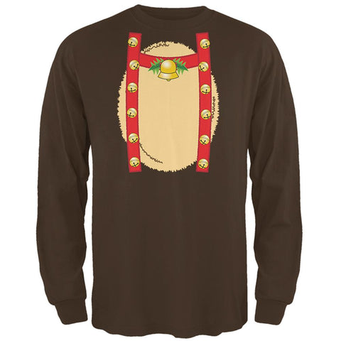 Christmas Reindeer With Bells Costume Mens Long Sleeve T Shirt