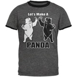 Let's Make a Panda Funny Mens Ringer T Shirt