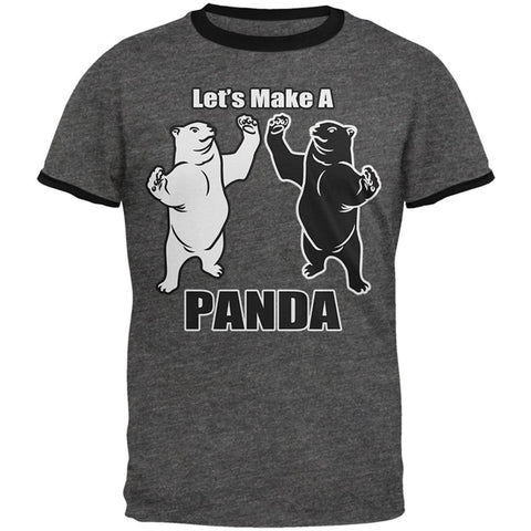 Let's Make a Panda Funny Mens Ringer T Shirt
