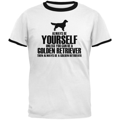 Always Be Yourself Golden Retriever Mens Ringer T Shirt