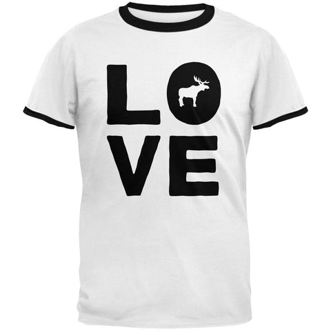 Autumn Moose Love Mens Ringer T Shirt