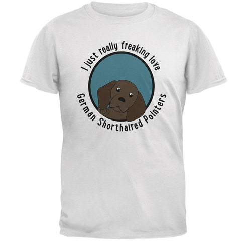 I Just Love Mens German Shorthaired Pointers Dog Soft T Shirt