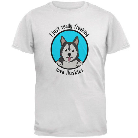 I Just Love Huskies Dog Mens Soft T Shirt