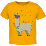 Mardi Gras Llama Beads Mask Toddler T Shirt