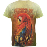 Always Be Yourself Unless Scarlet Macaw All Over Mens T Shirt