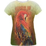 Always Be Yourself Unless Scarlet Macaw All Over Womens T Shirt