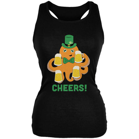 St. Patrick's Day Octopus Beer Funny Juniors Soft Tank Top