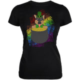 St. Patrick's Day German Shepherd Gold Lucky Juniors Soft T Shirt
