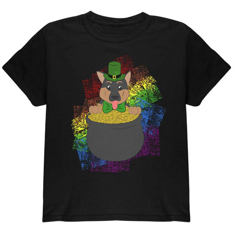 St. Patrick's Day German Shepherd Gold Lucky Youth T Shirt