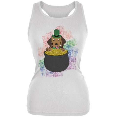 St. Patrick's Day Kerry Beagle Dog Irish Gold Lucky Juniors Soft Tank Top