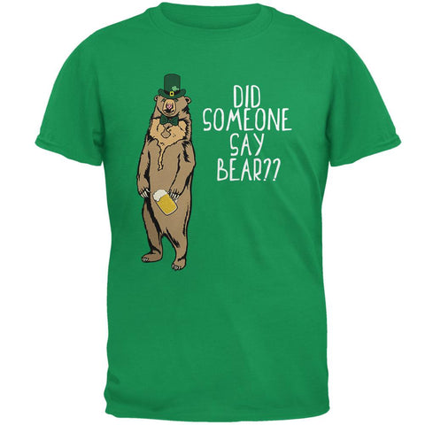 St. Patrick's Day Bear Beer Funny Pun Mens T Shirt