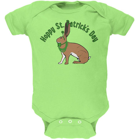St. Patrick's Day Irish Hare Rabbit Pun Soft Baby One Piece