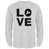 Dog Love Series Mens Long Sleeve T Shirt front view