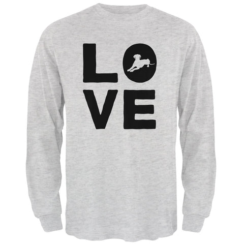 Dog Love Series Mens Long Sleeve T Shirt front view