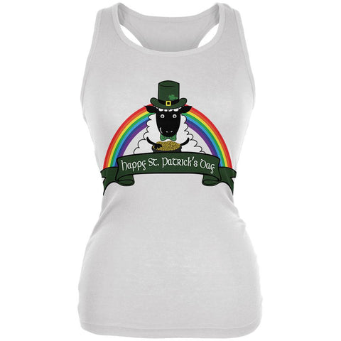 St. Patrick's Day Irish Sheep Leprechaun Gold Luck Juniors Soft Tank Top