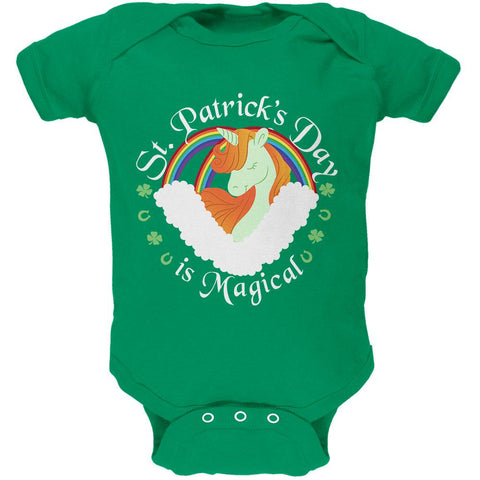 St. Patrick's Day Magical Unicorn Horseshoe Ginger Soft Baby One Piece