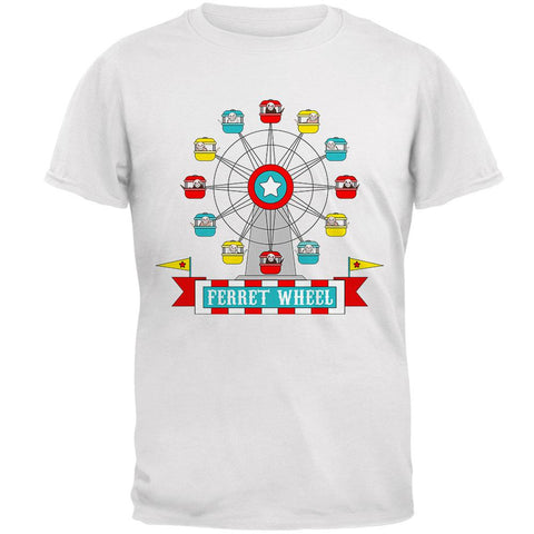 Ferris Wheel Ferret Pun Mens T Shirt