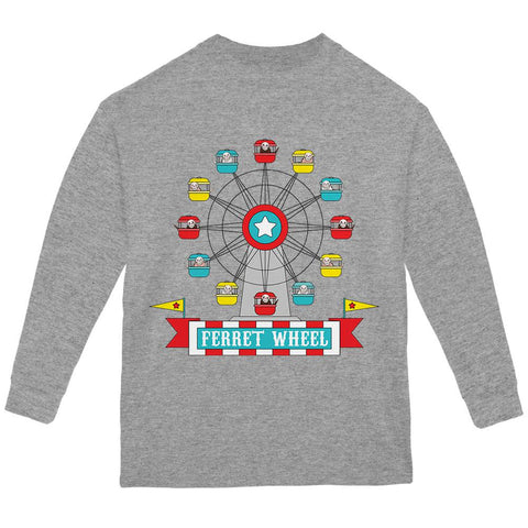 Ferris Wheel Ferret Pun Youth Long Sleeve T Shirt