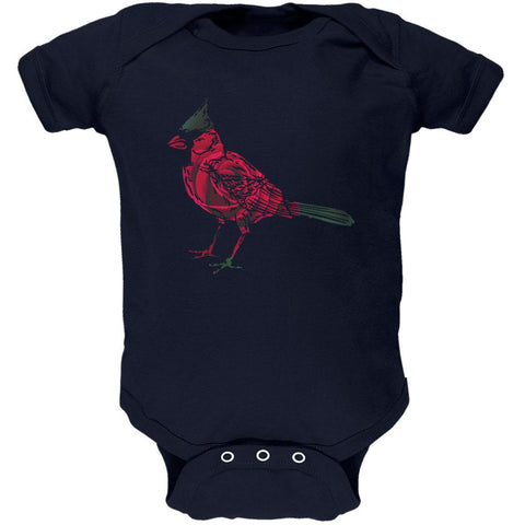 Spring Flower Cardinal Bird Roses Soft Baby One Piece