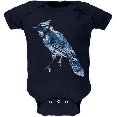 Spring Flowers Blue Jay Bird Soft Baby One Piece