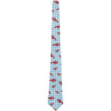Lobster Crustacean Gingham Checker Summer All Over Neck Tie