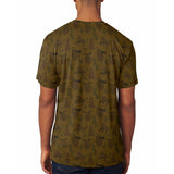 Sloth Pattern Nature Leaves Cute Men's Soft T-Shirt