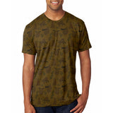 Sloth Pattern Nature Leaves Cute Men's Soft T-Shirt
