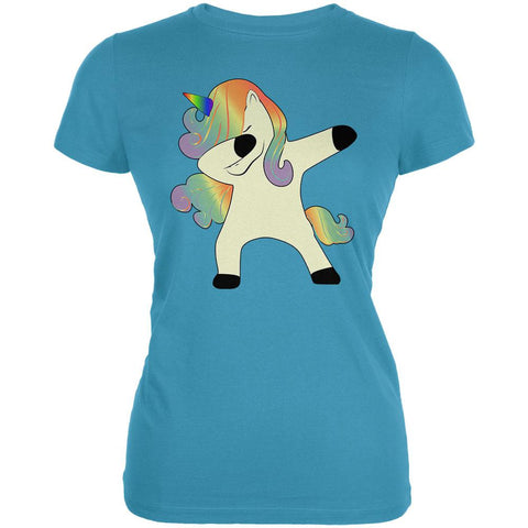 Dabbing Unicorn Juniors Soft T Shirt