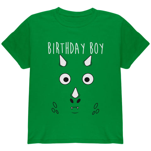 Birthday Boy Cartoon Cute Dragon Face Youth T Shirt front view