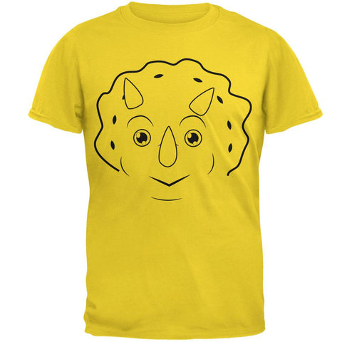 Cute Dino Dinosaur Face Triceratops Mens T Shirt