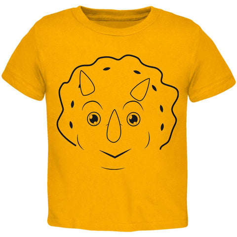 Cute Dino Dinosaur Face Triceratops Toddler T Shirt