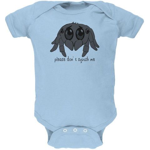 Cute Jumping Spider Cartoon Please Don't Squish Me Soft Baby One Piece