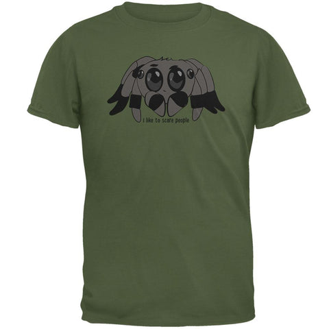 Cute Jumping Spider Cartoon I Like To Scare People Mens T Shirt