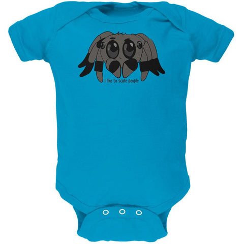 Cute Jumping Spider Cartoon I Like To Scare People Soft Baby One Piece