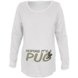 We're Hoping it's a Pug Funny Cute Puppy Maternity Soft Long Sleeve T Shirt