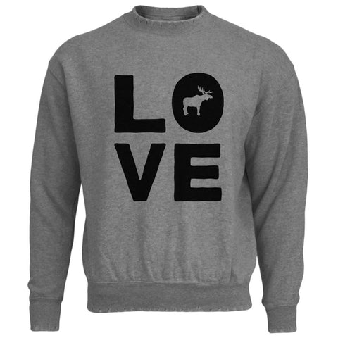 Autumn Moose Love Mens Destroyed Sweatshirt