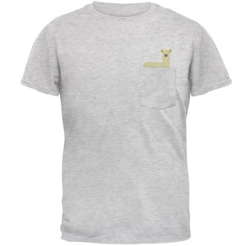 Nacho Llama Funny Pocket Pet Mens Pocket T Shirt