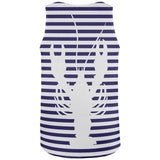 Lobster Navy Nautical Stripes All Over Mens Tank Top