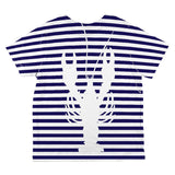 Lobster Navy Nautical Stripes All Over Toddler T Shirt