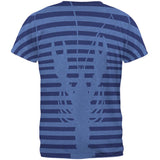 Lobster Navy Nautical Stripes Mens Soft T Shirt